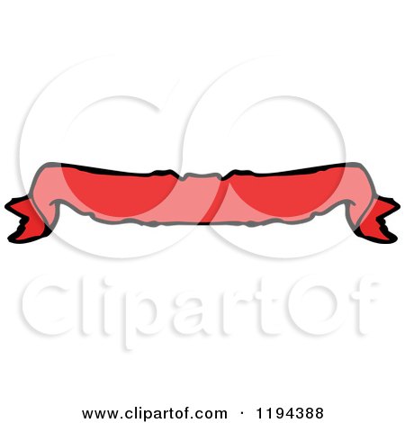 Cartoon of a Banner - Royalty Free Vector Illustration by lineartestpilot