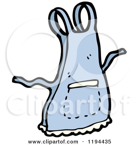 Cartoon of a Ladies Apron - Royalty Free Vector Illustration by lineartestpilot
