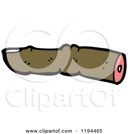 Cartoon of a Severed Finger - Royalty Free Vector Illustration by lineartestpilot