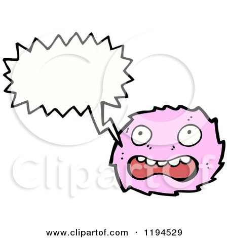 Cartoon of a Monster Speaking - Royalty Free Vector Illustration by lineartestpilot