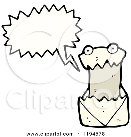Cartoon of an Envelope Speaking - Royalty Free Vector Illustration by lineartestpilot