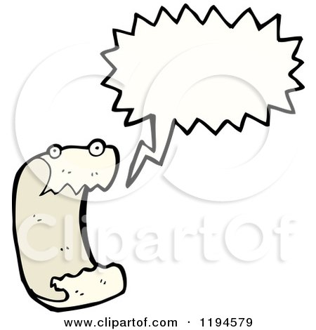 Cartoon of an Envelope Speaking - Royalty Free Vector Illustration by lineartestpilot