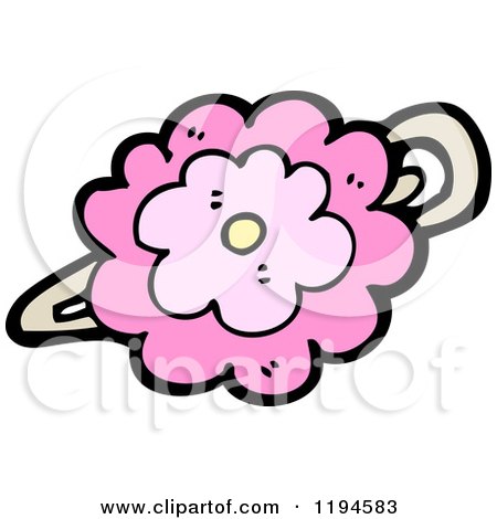 Cartoon of a Flowered Headband - Royalty Free Vector Illustration by lineartestpilot