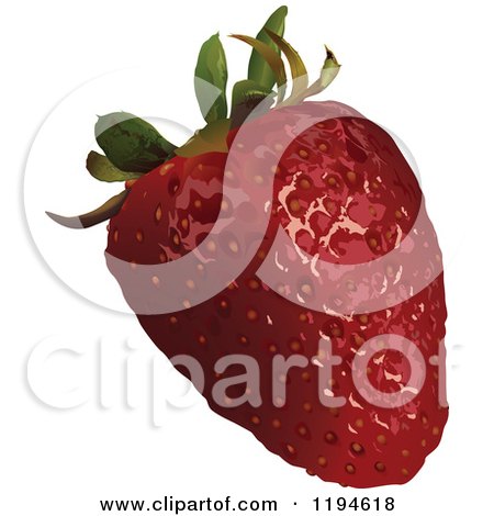 Clipart of a Strawberry - Royalty Free Vector Illustration by dero