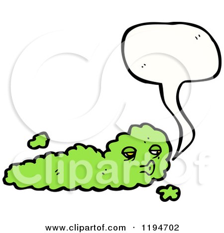 Cartoon of a Monster Speaking - Royalty Free Vector Illustration by lineartestpilot