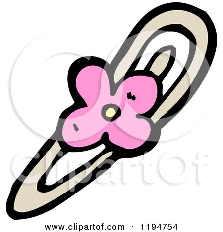 Cartoon of a Flowered Headband - Royalty Free Vector Illustration by lineartestpilot