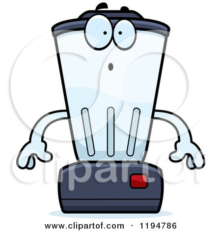 Cartoon of a Surprised Blender Mascot - Royalty Free Vector Clipart by Cory Thoman