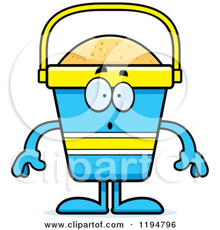 Cartoon of a Surprised Beach Pail Mascot - Royalty Free Vector Clipart by Cory Thoman