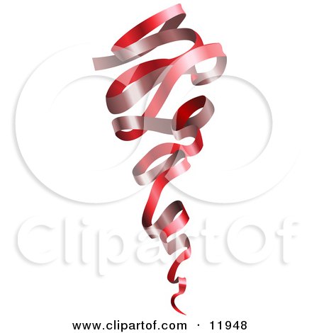 Wavy Red Ribbon Clipart Illustration by AtStockIllustration