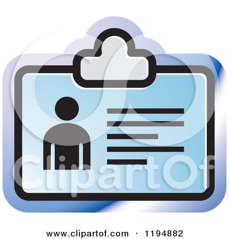 Clipart of an ID Office Icon - Royalty Free Vector Illustration by Lal Perera