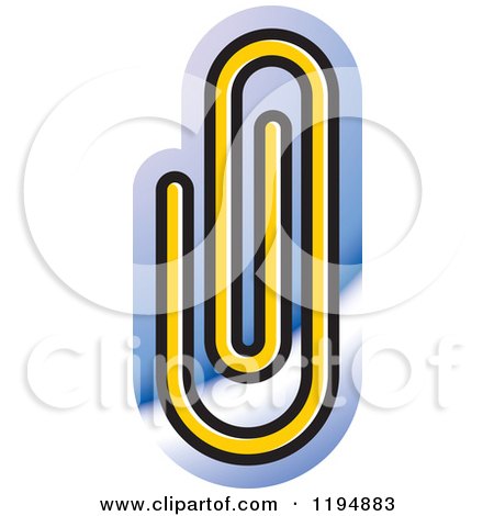 Clipart of a Paper Clip Office Icon - Royalty Free Vector Illustration by Lal Perera