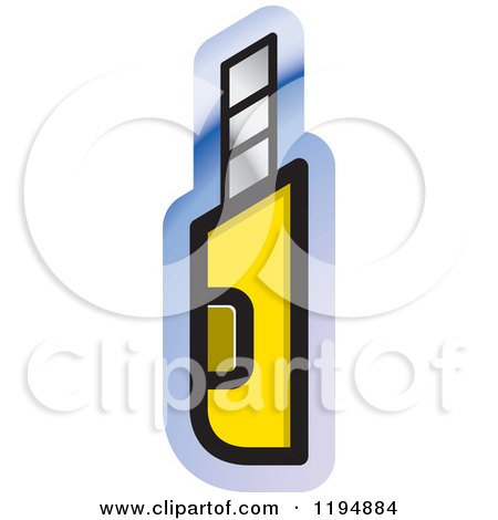 Clipart of a Box Cutter Office Icon - Royalty Free Vector Illustration by Lal Perera