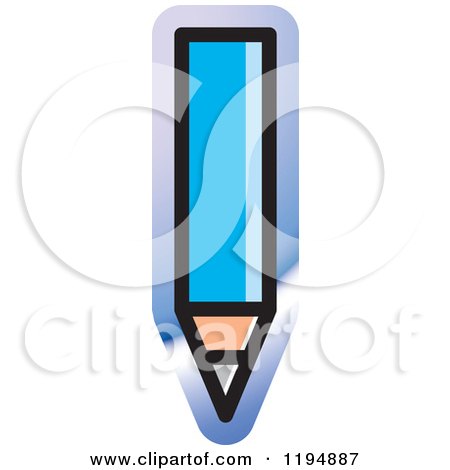 Clipart of a Pencil Office Icon - Royalty Free Vector Illustration by Lal Perera