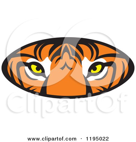Clipart of a Tiger Eyes Oval - Royalty Free Vector Illustration by Johnny Sajem