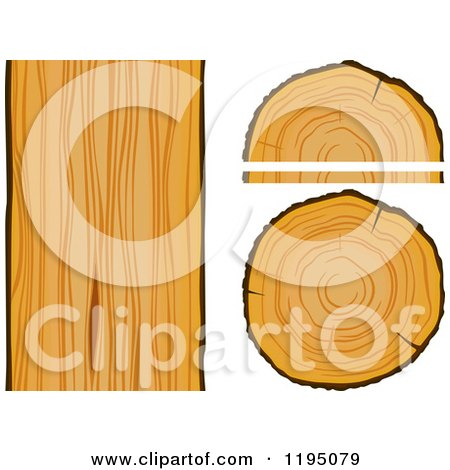Clipart of Wood Boards and Logs 2 - Royalty Free Vector Illustration by Vector Tradition SM