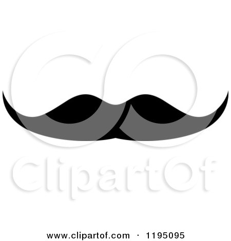 Clipart of a Black Moustache - Royalty Free Vector Illustration by Vector Tradition SM