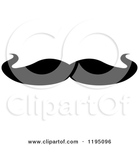 Clipart of a Black Moustache 9 - Royalty Free Vector Illustration by Vector Tradition SM