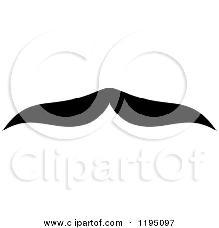 Clipart of a Black Moustache 10 - Royalty Free Vector Illustration by Vector Tradition SM
