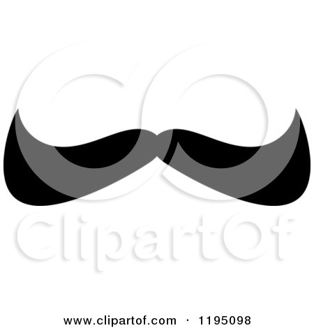 Clipart of a Black Moustache 11 - Royalty Free Vector Illustration by Vector Tradition SM