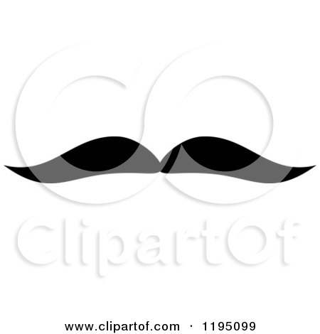 Clipart of a Black Moustache 13 - Royalty Free Vector Illustration by Vector Tradition SM