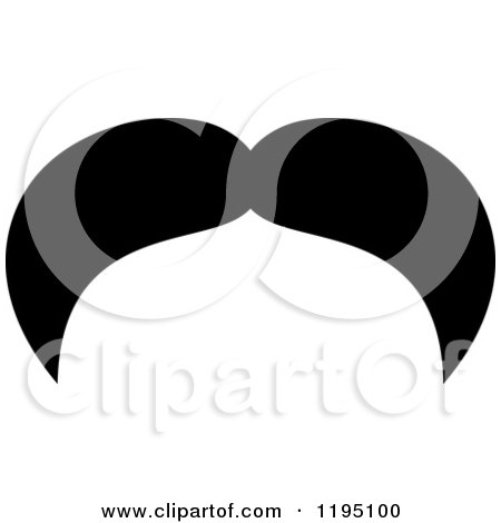 Clipart of a Black Moustache 14 - Royalty Free Vector Illustration by Vector Tradition SM