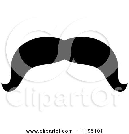 Clipart of a Black Moustache 2 - Royalty Free Vector Illustration by Vector Tradition SM