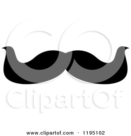 Clipart of a Black Moustache 3 - Royalty Free Vector Illustration by Vector Tradition SM