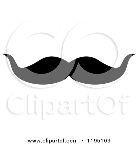 Clipart of a Black Moustache 4 - Royalty Free Vector Illustration by Vector Tradition SM