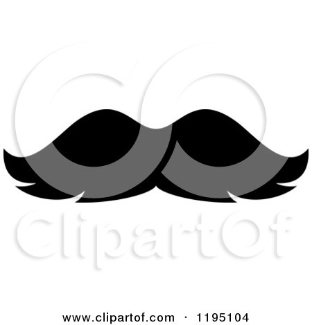 Clipart of a Black Moustache 5 - Royalty Free Vector Illustration by Vector Tradition SM