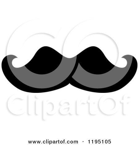 Clipart of a Black Moustache 6 - Royalty Free Vector Illustration by Vector Tradition SM
