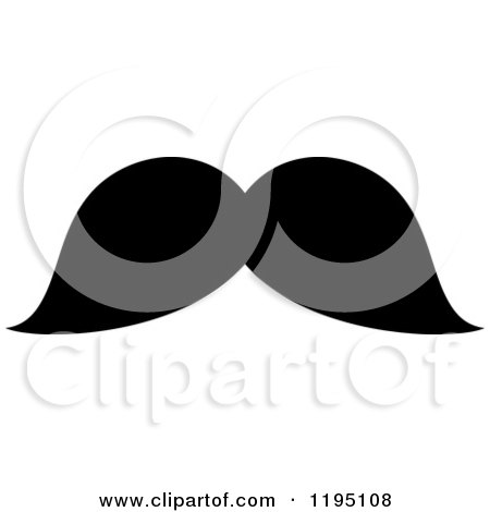 Clipart of a Black Moustache 8 - Royalty Free Vector Illustration by Vector Tradition SM
