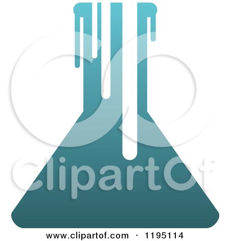 Clipart of a Science Lab Flask Overflowing - Royalty Free Vector Illustration by Vector Tradition SM