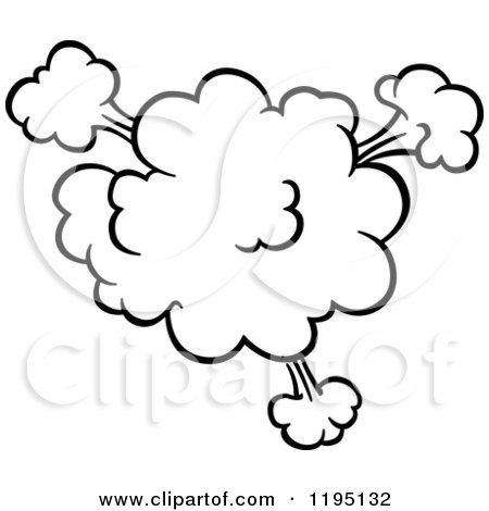 Clipart of a Black and White Comic Burst Explosion or Poof 15 - Royalty Free Vector Illustration by Vector Tradition SM