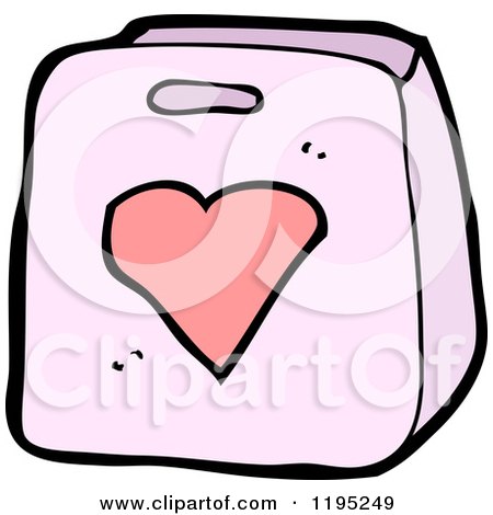 Cartoon of a Ladies Pink Purse - Royalty Free Vector Illustration by lineartestpilot