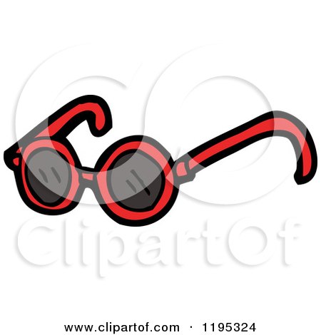 Cartoon of Sunglasses - Royalty Free Vector Illustration by lineartestpilot