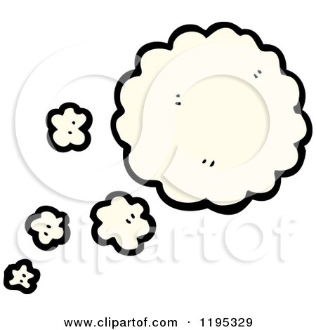 Cartoon of a Thought Cloud - Royalty Free Vector Illustration by lineartestpilot
