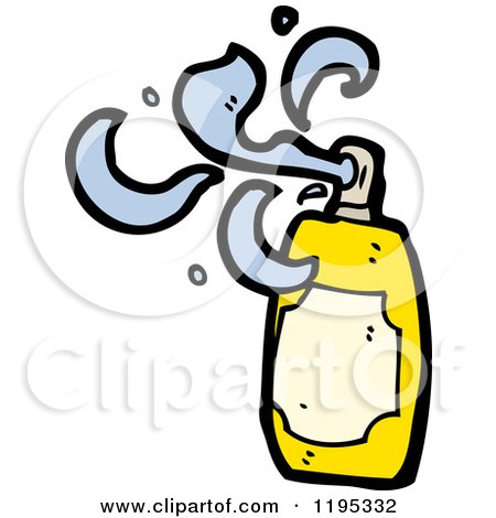 Cartoon of a Spray Bottle - Royalty Free Vector Illustration by lineartestpilot