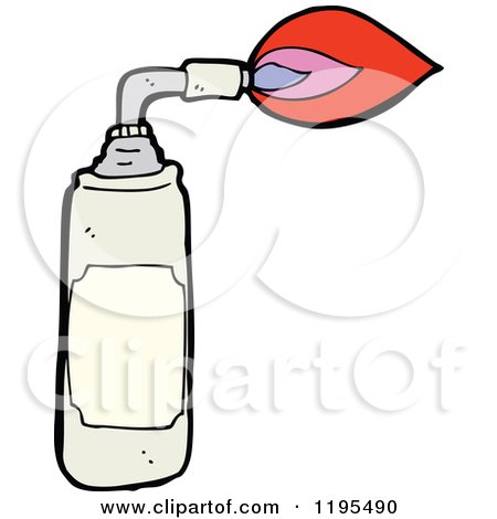 Cartoon of a Blow Torch - Royalty Free Vector Illustration by lineartestpilot