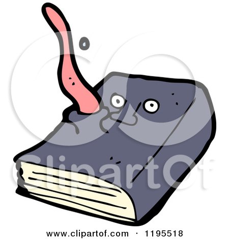 Cartoon of a Book with a Long Tongue - Royalty Free Vector Illustration by lineartestpilot