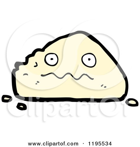 Cartoon of a Rock with a Face - Royalty Free Vector Illustration by lineartestpilot