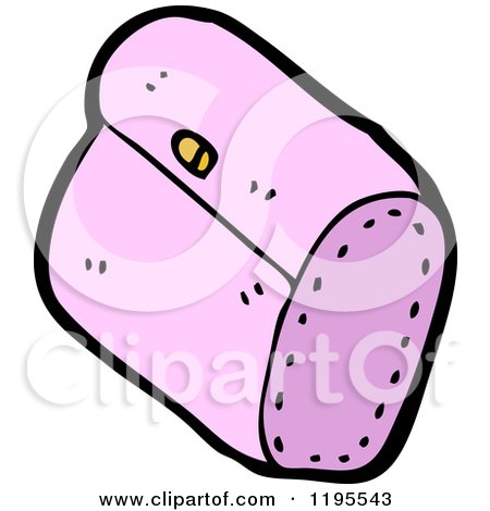 Cartoon of a Pink Purse - Royalty Free Vector Illustration by lineartestpilot