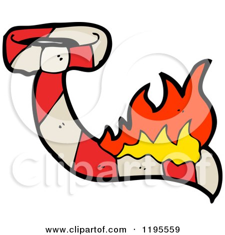 Cartoon of a Burning Tie - Royalty Free Vector Illustration by lineartestpilot