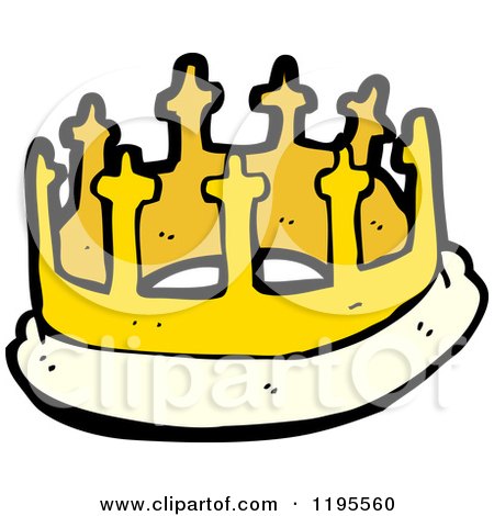 Cartoon of a Gold Crown - Royalty Free Vector Illustration by lineartestpilot