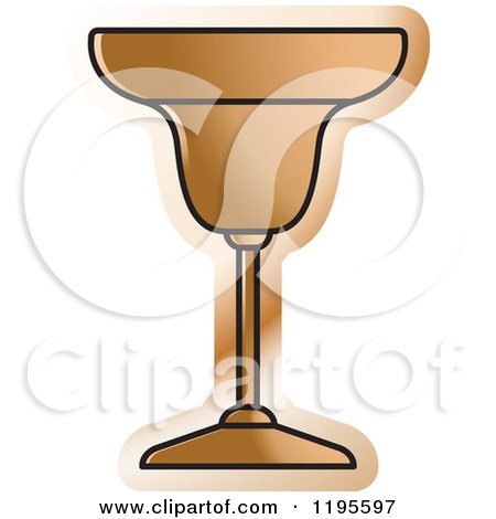 Clipart of a Welled Margarita Glass - Royalty Free Vector Illustration by Lal Perera