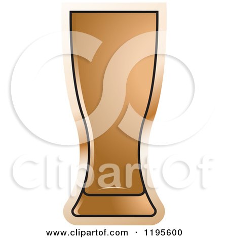 Clipart of a Standard Pilsner Glass - Royalty Free Vector Illustration by Lal Perera