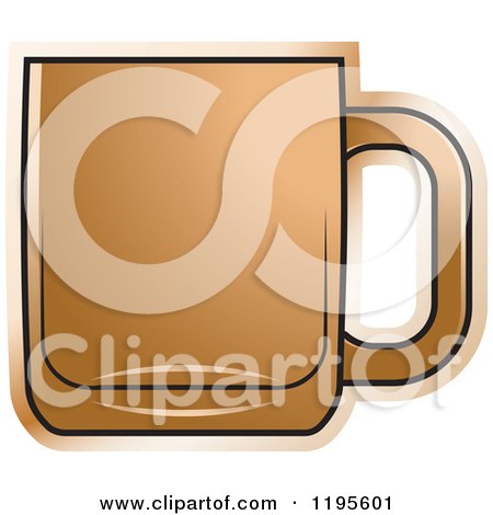 Clipart of a Coffee Glass - Royalty Free Vector Illustration by Lal Perera