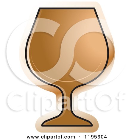 Clipart of a Brandy Snifter Glass - Royalty Free Vector Illustration by Lal Perera
