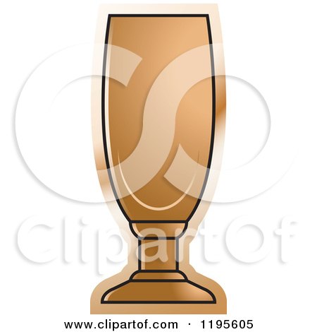 Clipart of a Pilsner Glass - Royalty Free Vector Illustration by Lal Perera
