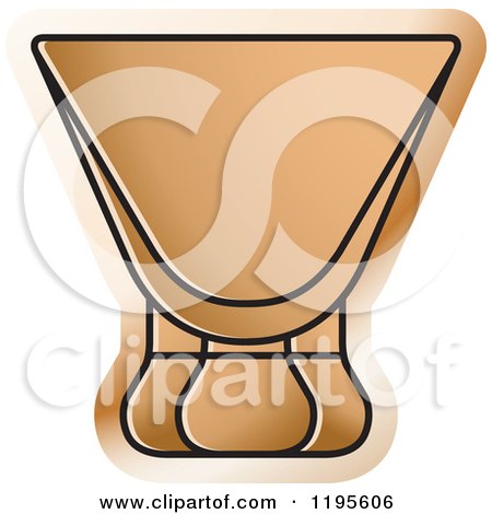 Clipart of a Cosmopolitan Cocktail Glass - Royalty Free Vector Illustration by Lal Perera