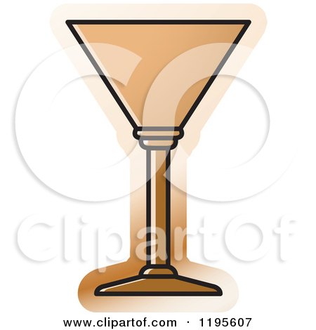 Clipart of a Martini Cocktail Glass - Royalty Free Vector Illustration by Lal Perera
